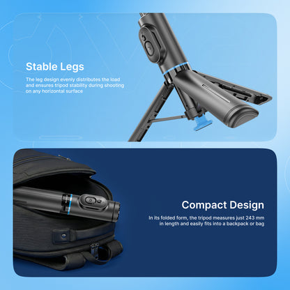Selfie stick tripod Proove DropStop Mini, 730mm, i zi