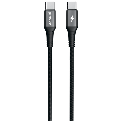 Kabllo karikimi Proove WireX Type-C në Type-C, 60W, 1m, e zezë