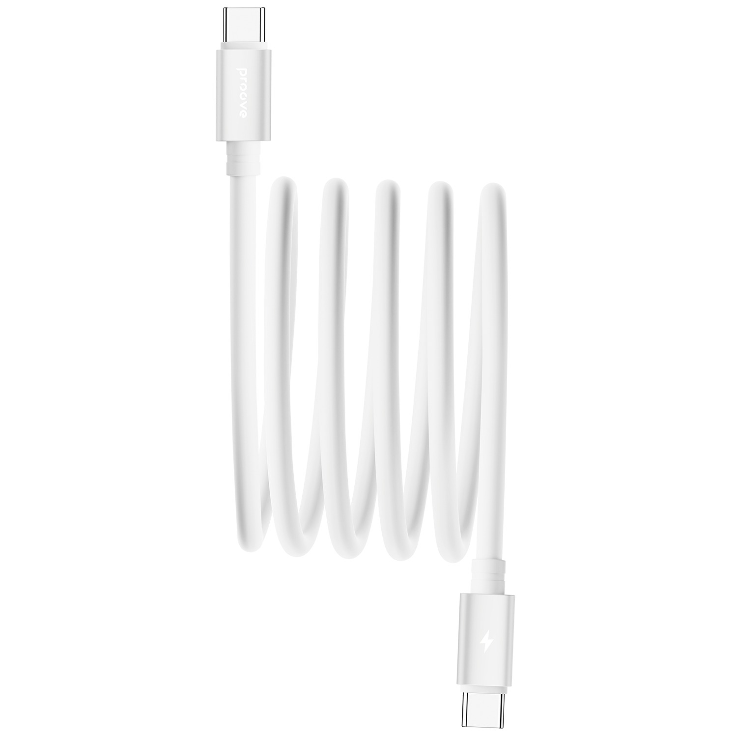 Kabllo karikimi magnetike Proove Magneto Type-C në Type-C, 60W, 1m, e bardhë