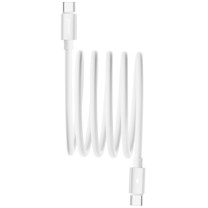 Kabllo karikimi magnetike Proove Magneto Type-C në Type-C, 60W, 1m, e bardhë