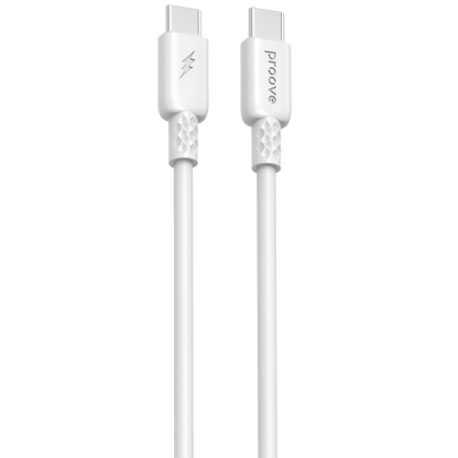 Kabllo karikimi Proove GridLine Type-C në Type-C, 60W, 1m, e bardhë