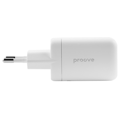 Karikues muri Proove Silicone Power, 40W, me 2×Type-C, i bardhë