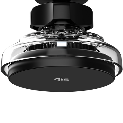 Mbajtëse veture me karikim wireless Proove Light Crystal, Qi2.2, 25W, për ventilim, gri