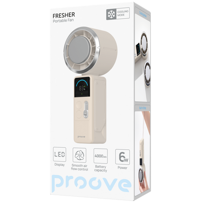 Ventilator portativ Proove Fresher, 4000mAh, 6W, bezhë