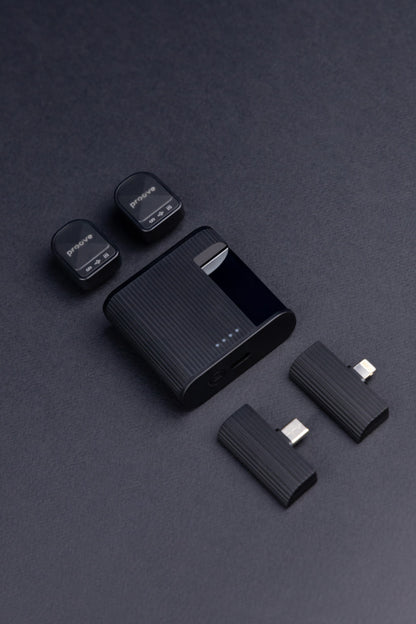 Mikrofon wireless Proove DualCast, set 2 copë me kuti për karikim
