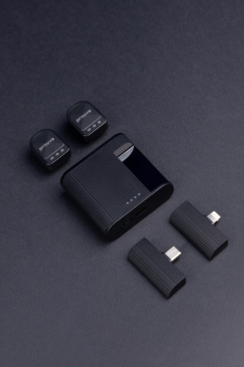 Mikrofon wireless Proove DualCast, set 2 copë me kuti për karikim