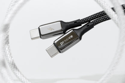 Kabllo karikimi Proove Dense Metal Type-C në Type-C, 60W, 2m, e zezë