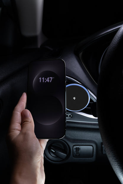 Mbajtëse magnetike për telefon me karikim wireless Proove Uno, 15W, për ventilim makine, e zezë