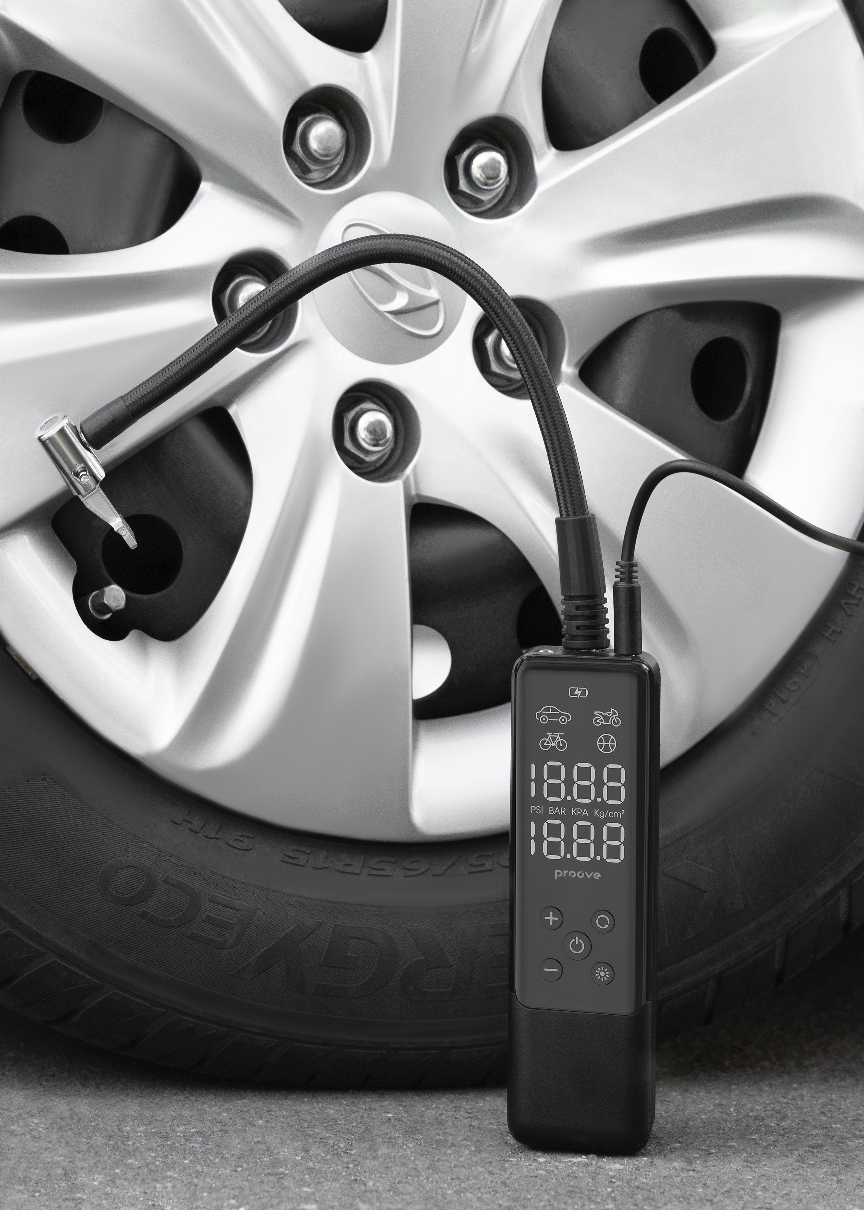 Kompresor gomash për makinë Proove Pump Assistant Mini, 85W, 3.5 bar, i zi