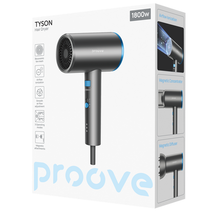Tharëse flokësh Proove Tyson, 1800W, gri