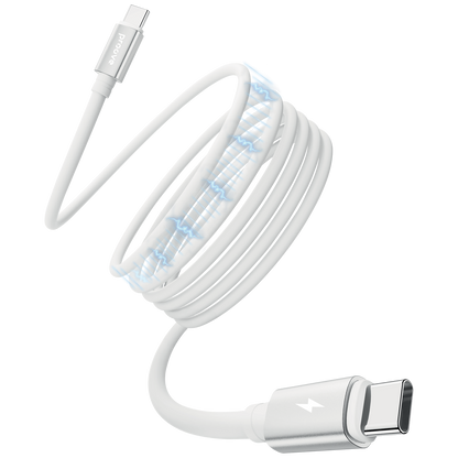 Kabllo karikimi magnetike Proove Magneto Type-C në Type-C, 60W, 1m, e bardhë