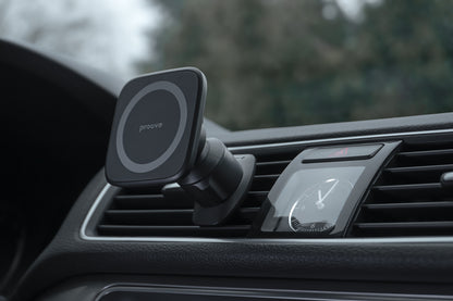 Mbajtëse telefoni për veturë Proove Block Magnetic, magnetike për ventilim, e zezë