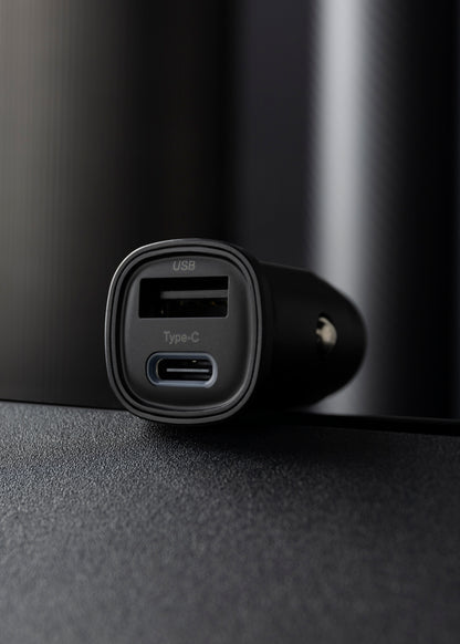 Karikues për makinë Proove Flash, 30W, Type-C + USB, me kabllo, i zi
