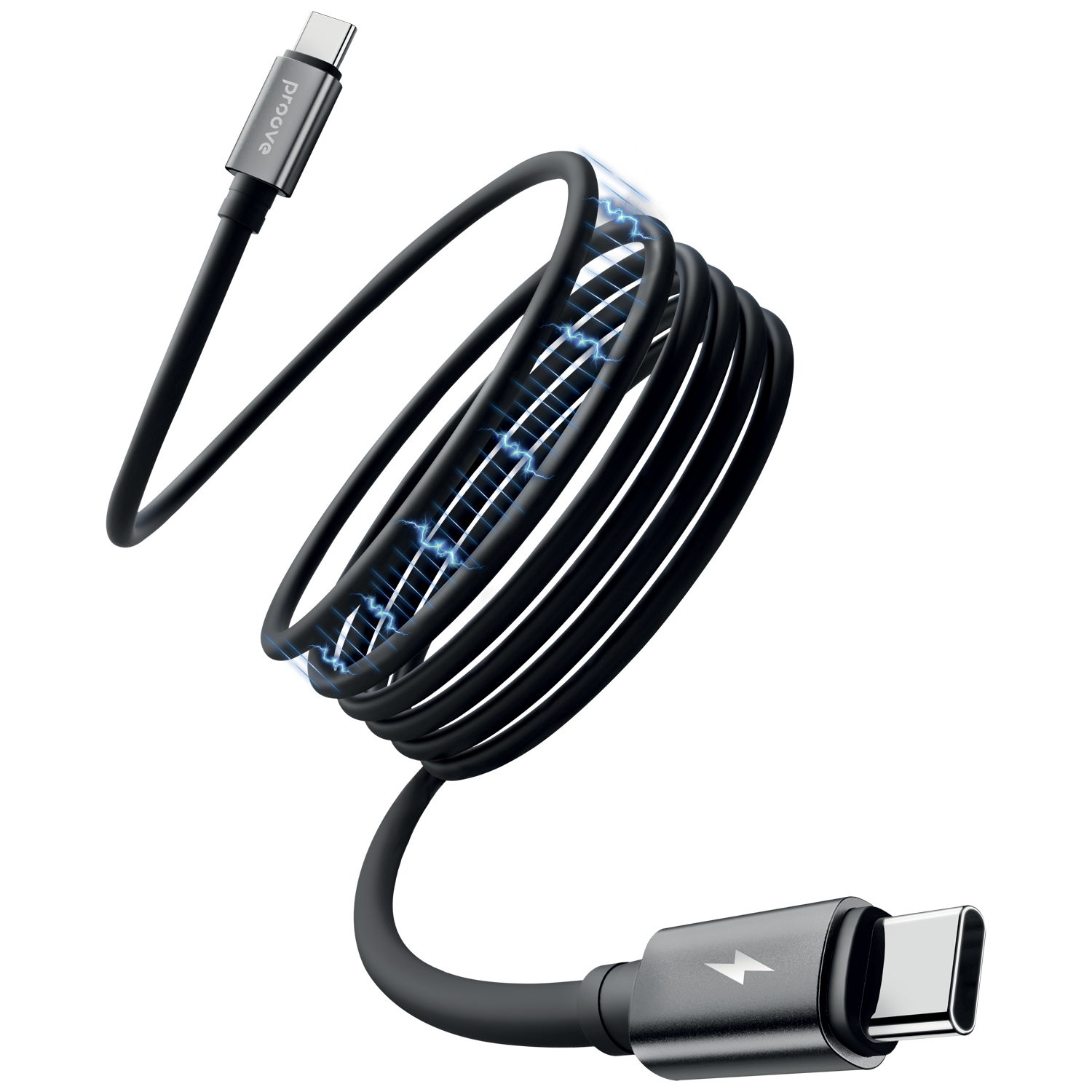 Kabllo karikimi magnetike Proove Magneto Type-C në Type-C, 60W, 1m, e zezë