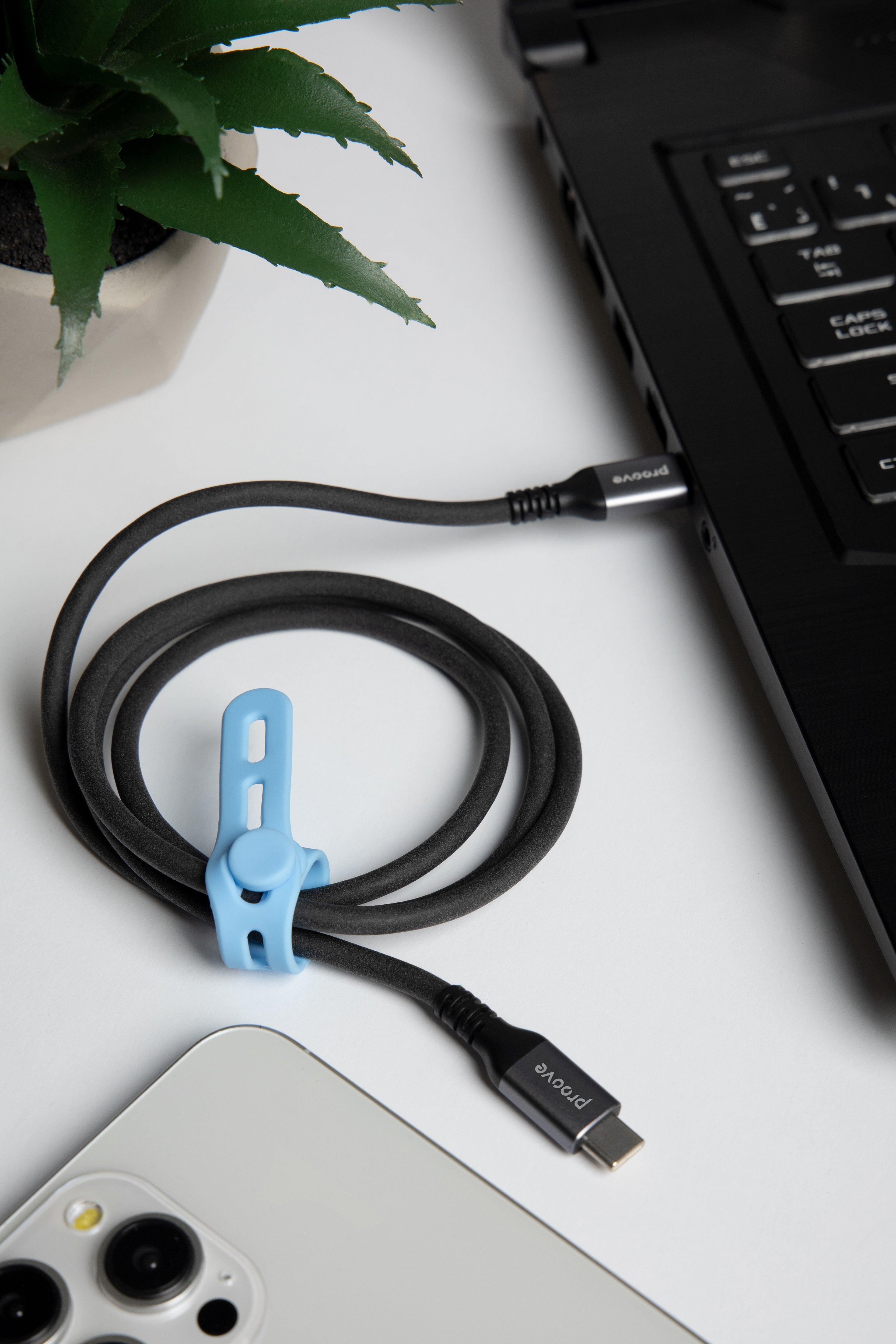Kabllo karikimi Proove ReGen Silicone Type-C në Type-C, 60W, 1m, e zezë
