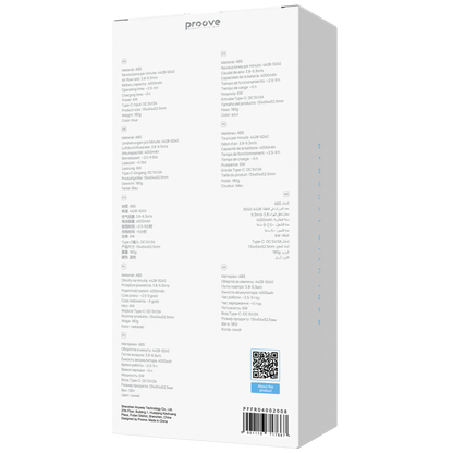Ventilator portativ Proove Fresher, 4000mAh, 6W, i kaltër