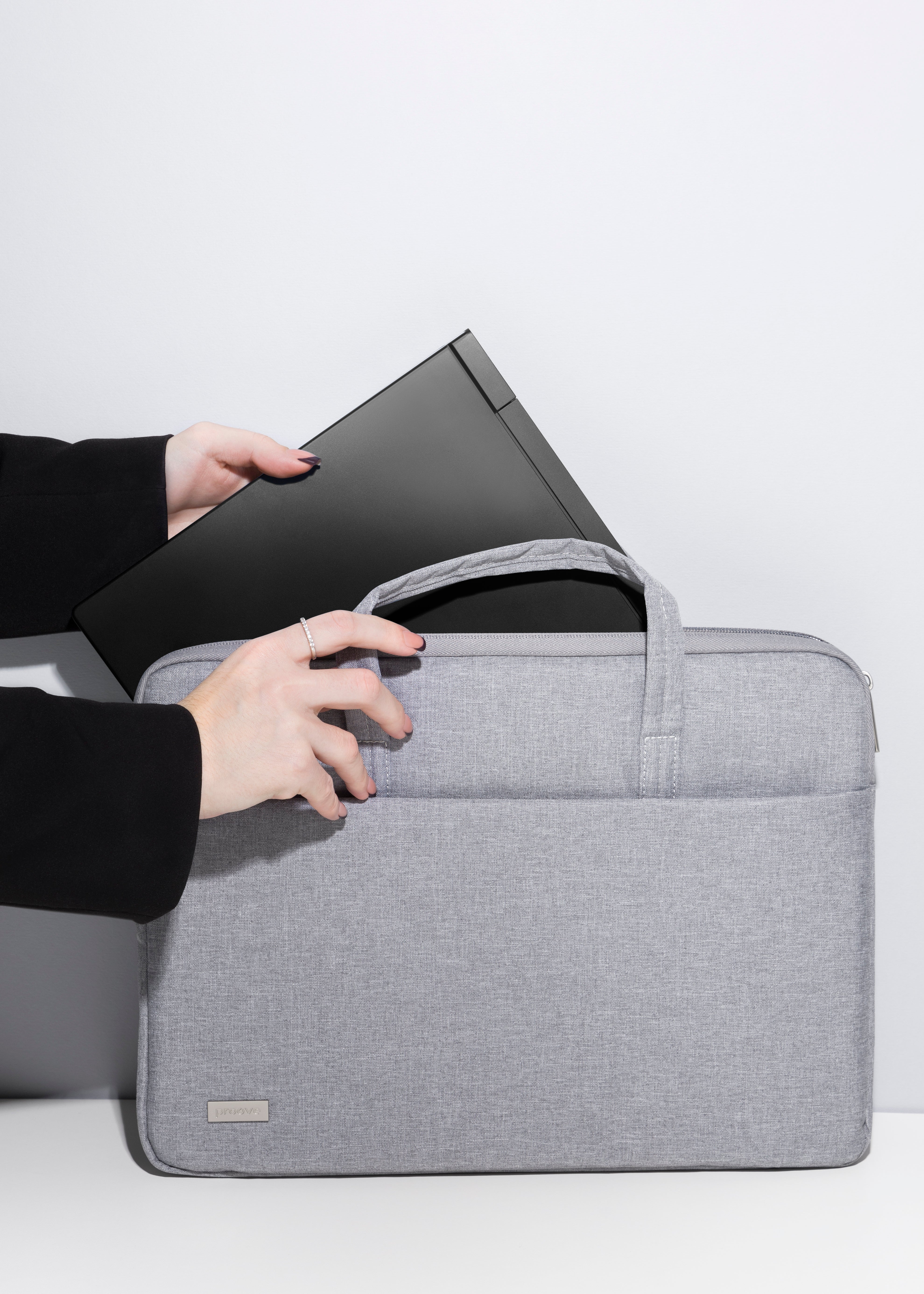 Çantë për laptop Proove Iris 14″, Oxford 300D, gri e çelët