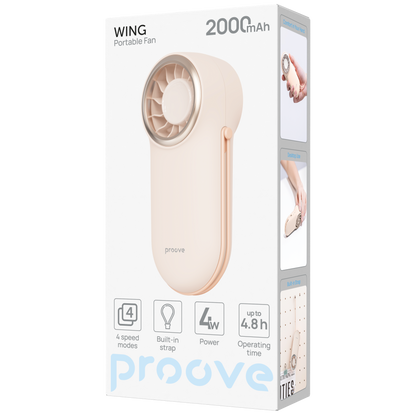 Ventilator portativ Proove Wing, 2000mAh, 4W, pjeshkë