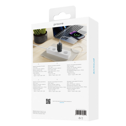 Karikues muri Proove Silicone Power, 40W, me 2×Type-C, i zi