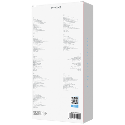Ventilator portativ Proove Wing, 2000mAh, 4W, i bardhë