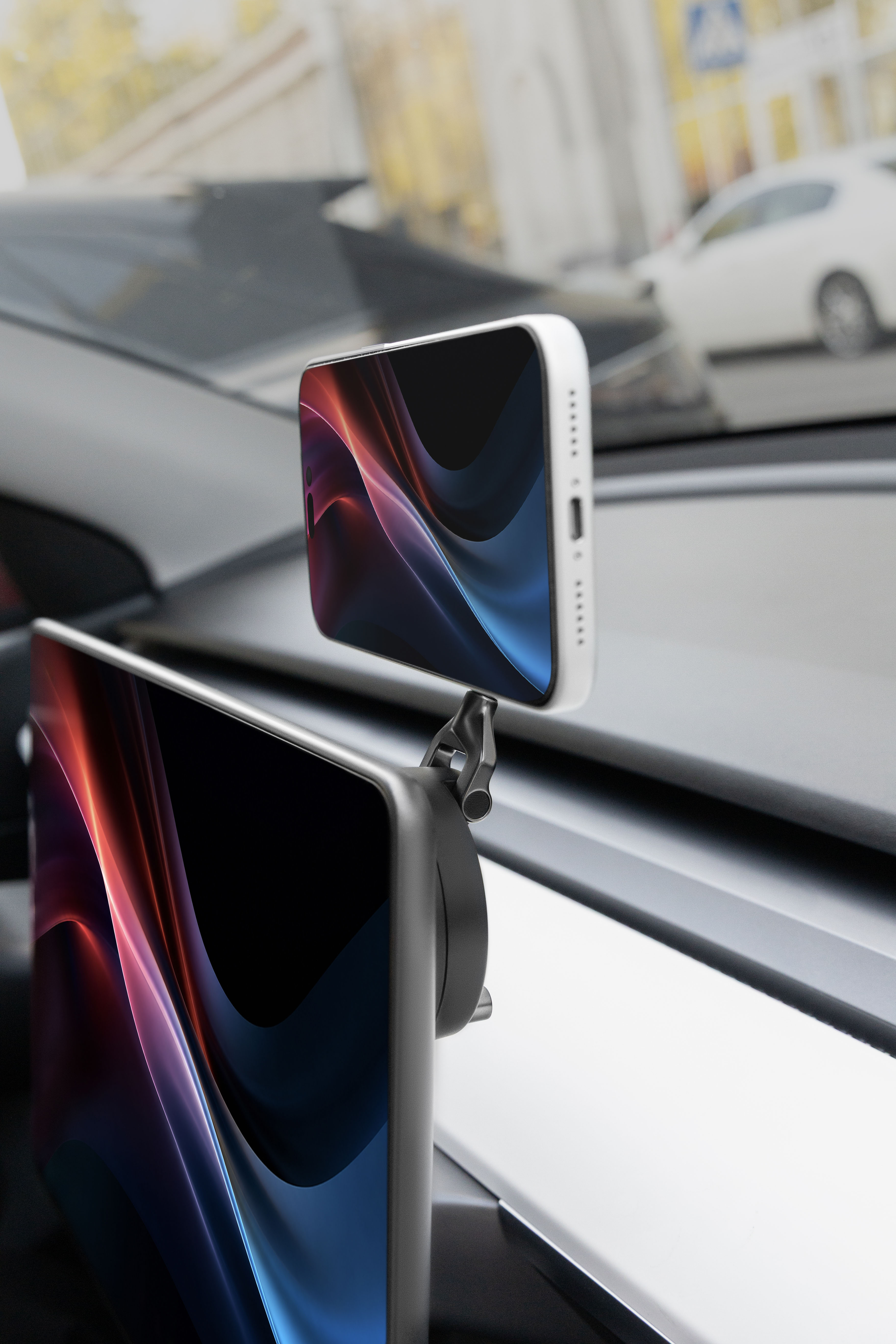 Mbajtëse veture me karikim wireless Proove Jetlock, Qi2, 25W, me thithëse, e zezë