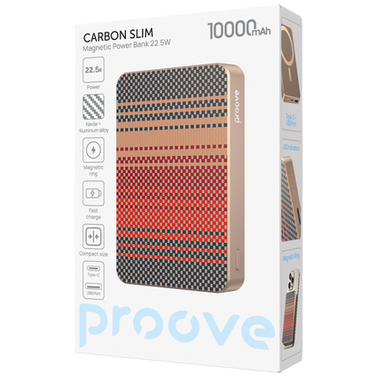 Powerbank Proove Carbon Slim MagSafe, 10000mAh, 22.5W, glowrise