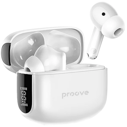 Dëgjuse wireless Proove Tempo TWS, ANC, me aplikacion, të bardha