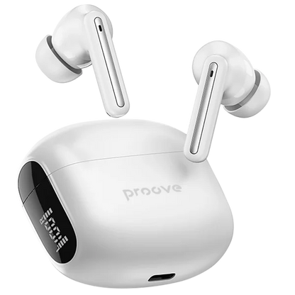 Dëgjuse wireless Proove Tempo TWS, ANC, me aplikacion, të bardha