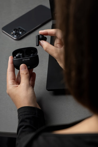 Dëgjuse wireless Proove Dreamer TWS me ANC dhe aplikacion dedikuar (APP), të zeza