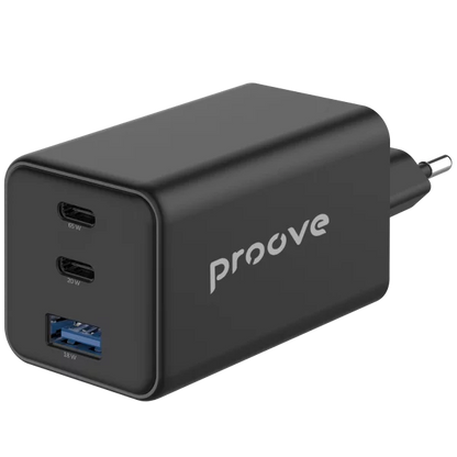 Karikues muri Proove Pocket, 65W, me 2×Type-C dhe USB, i zi