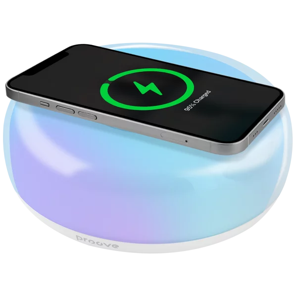 Llambë nate Proove Alien, 5W, me karikim wireless, e bardhë