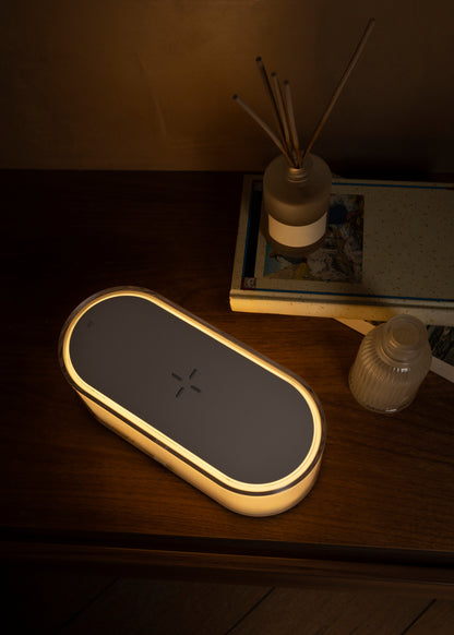 Llampë nate dhe karikues wireless Proove Multicolor Glow – 15W me ndriçim LED RGB dhe kontroll me prekje