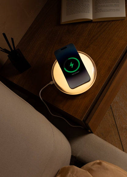 Llambë nate Proove Alien, 5W, me karikim wireless, e bardhë