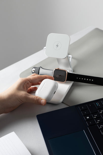 Karikues wireless 3 në 1 Proove Energy Fold, 15W, i bardhë