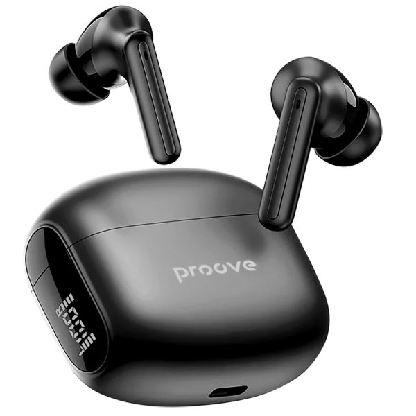 Dëgjuse wireless Proove Tempo TWS, ANC, me aplikacion, të zeza