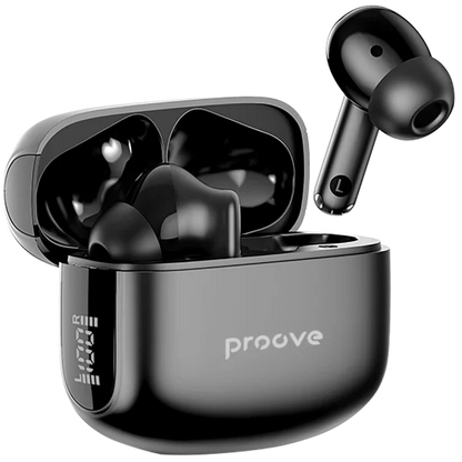 Dëgjuse wireless Proove Tempo TWS, ANC, me aplikacion, të zeza