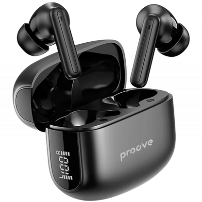 Dëgjuse wireless Proove Tempo TWS, ANC, me aplikacion, të zeza