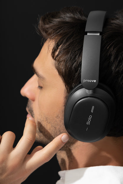Kufje wireless Proove Solo, ANC, me aplikacion, të zeza