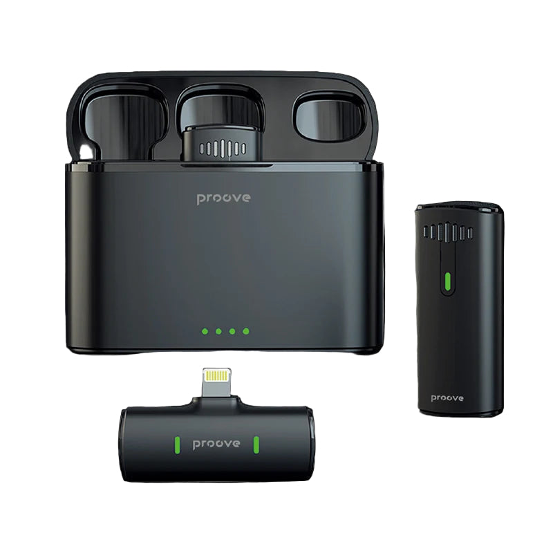 Mikrofon wireless Proove Demo Lightning – për iPhone / iPad (Lighting), set 2 copë