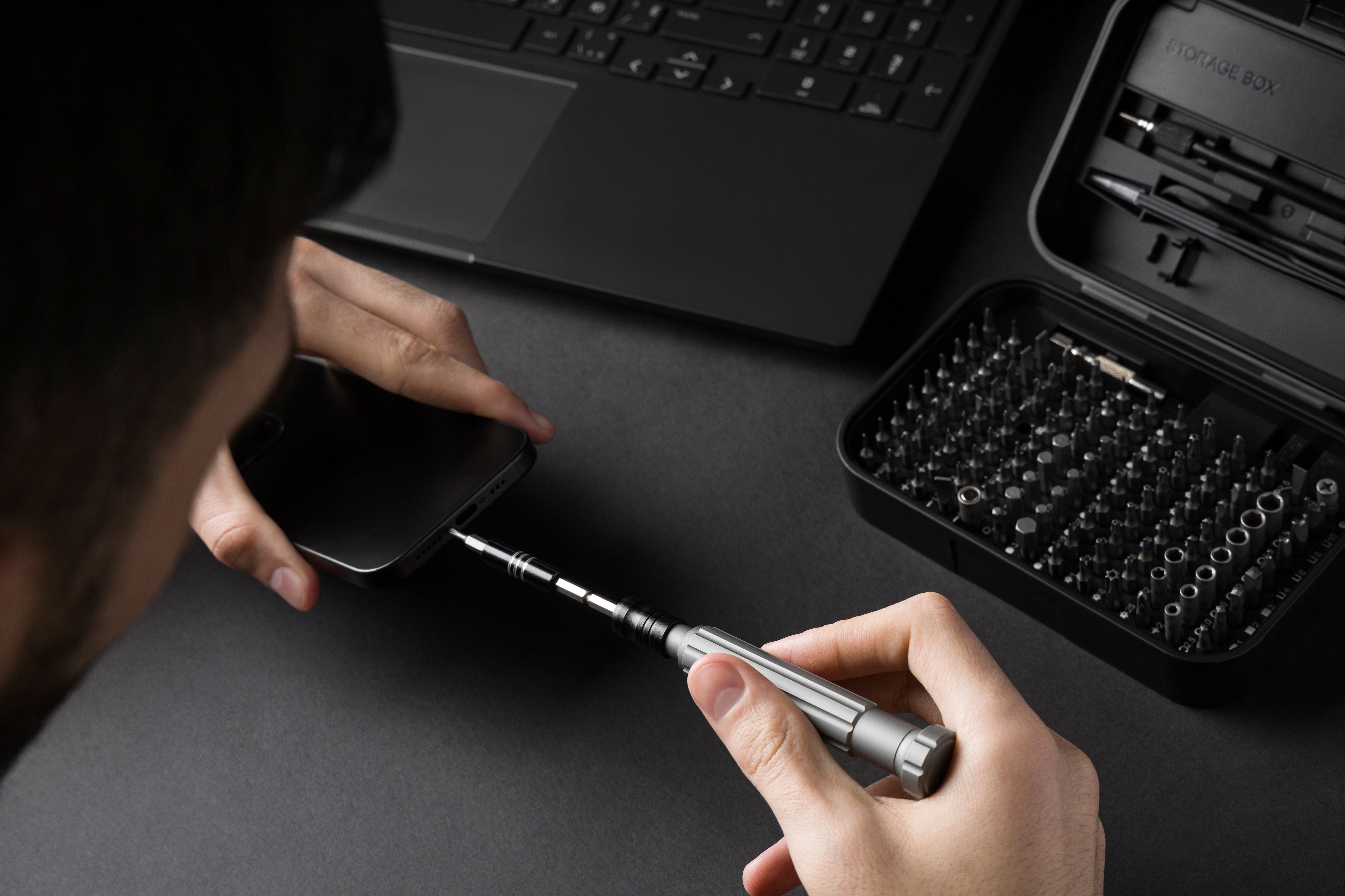 Set veglash Proove Fixer, 150 në 1, CRV, i zi