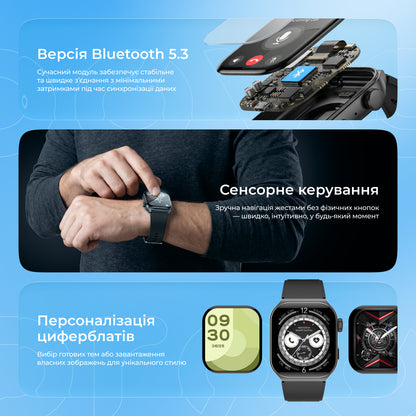 Orë inteligjente Proove Moment, 1.85" AMOLED, e zezë