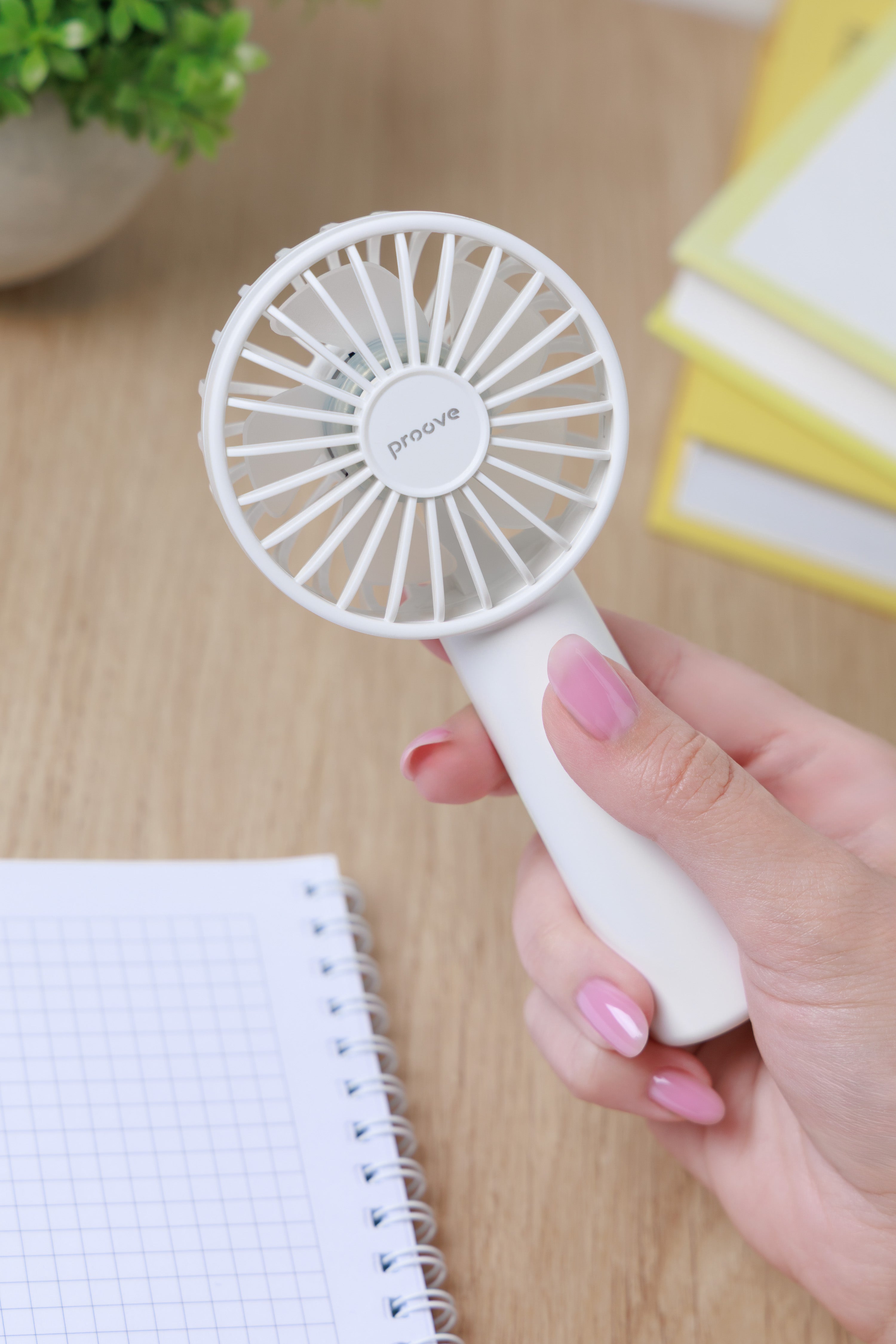 Ventilator portativ Proove Carlson Lite, 1800mAh, 3W, i bardhë