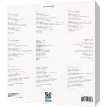 Kufje wireless Proove Solo, ANC, me aplikacion, të zeza