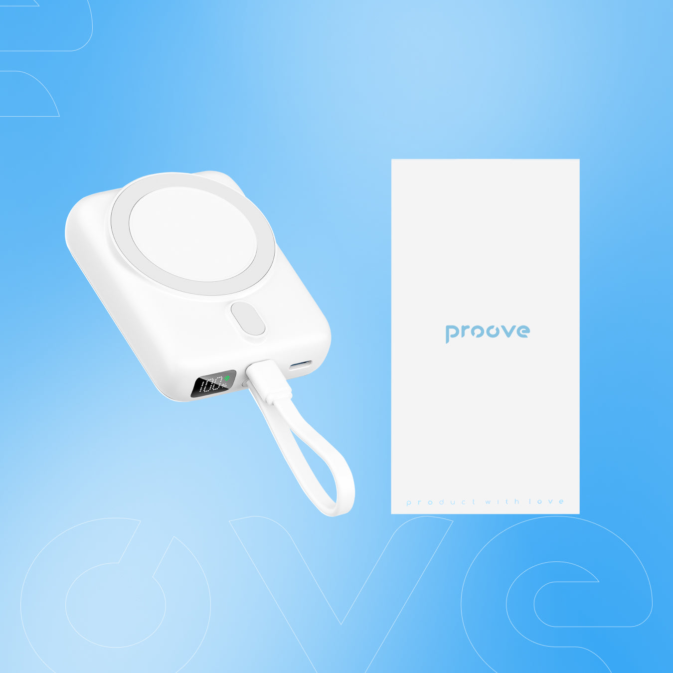 Powerbank Proove Neutron, 10000mAh, 22.5W, wireless, silver