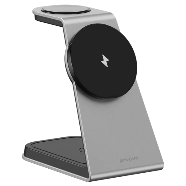 Karikues wireless 3 në 1 Proove Omni Power, 15W, gri