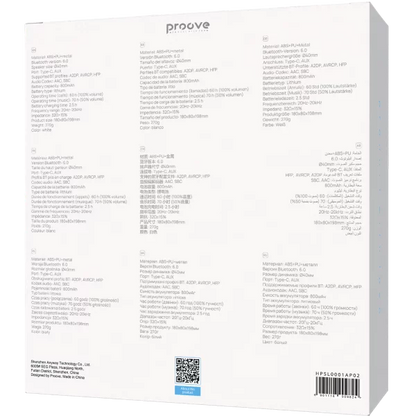 Kufje wireless Proove Solo, ANC, me aplikacion, të bardha