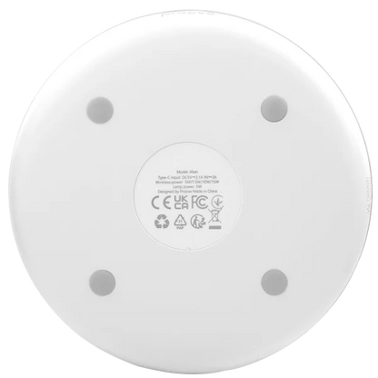 Llambë nate Proove Alien, 5W, me karikim wireless, e bardhë