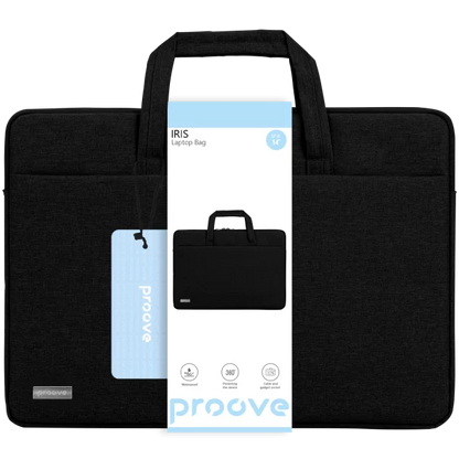 Çantë për laptop Proove Iris 14″, Oxford 300D, e zezë