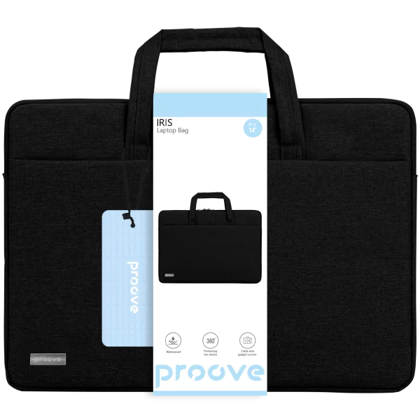 Çantë për laptop Proove Iris 14″, Oxford 300D, e zezë