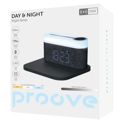 Llampë nate dhe karikues wireless Proove Day & Night – 15W me sensor inteligjent drite
